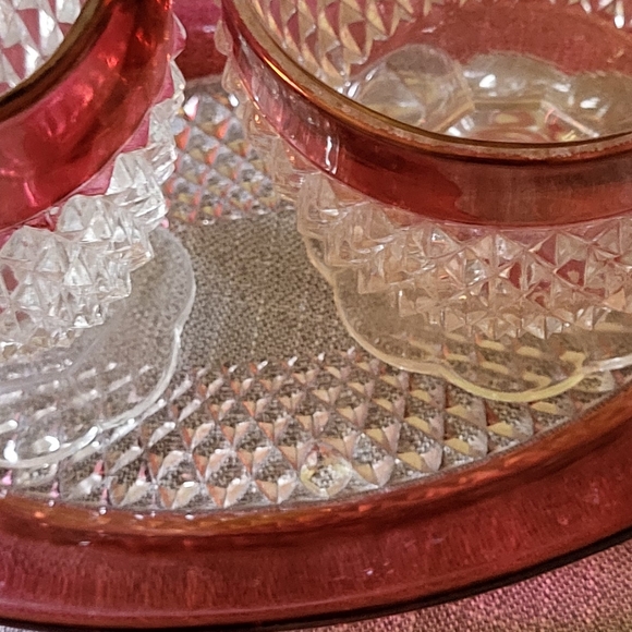 🎄Vintage Rare RedIndiana glass dish and with cream and sugar bowl like new - Picture 7 of 14